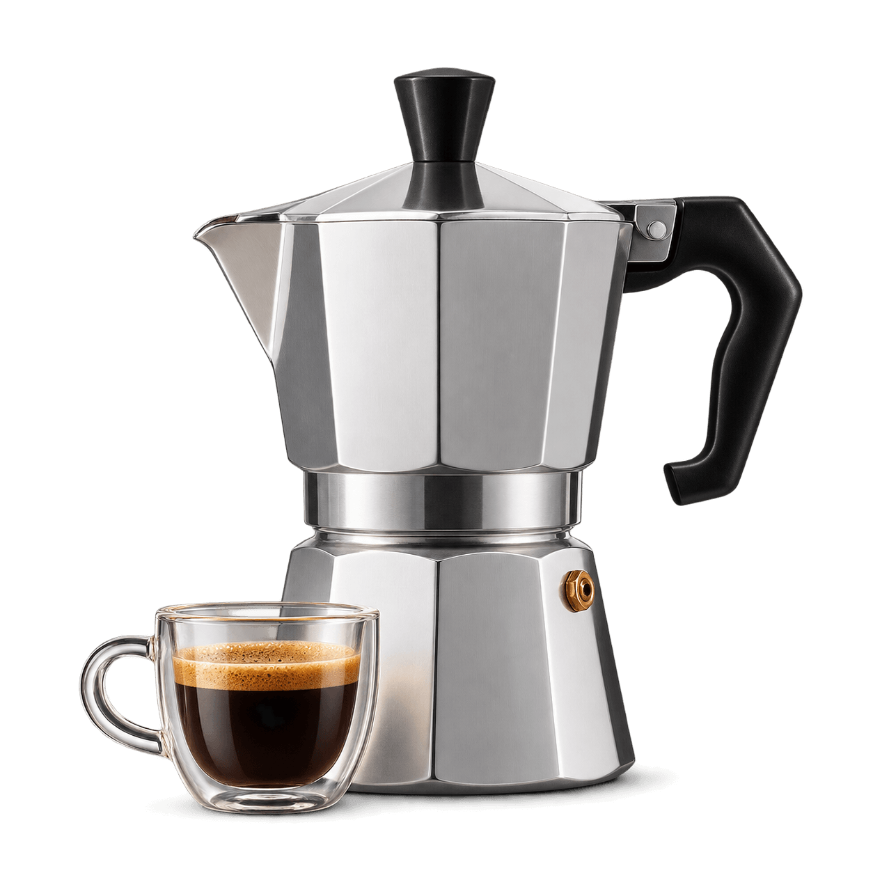 Cafetera italiana moka para preparar café